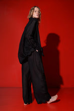 Load image into Gallery viewer, Corfu 3 piece set: long blouse, trousers and shorts - black