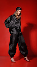 Load image into Gallery viewer, Balloon silk organza trousers - black