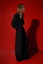 Load image into Gallery viewer, Corfu 2 piece set: cropped blouse and trousers - black