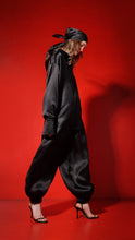 Load image into Gallery viewer, Balloon silk organza trousers - black