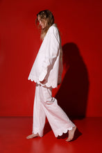 Load image into Gallery viewer, Corfu 3 piece set: long blouse, trousers and shorts - pearl