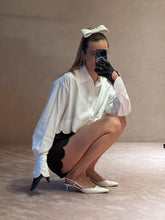 Load image into Gallery viewer, Corfu 2 piece set: cropped blouse and shorts - black