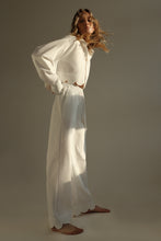 Load image into Gallery viewer, Corfu 2 piece set: cropped blouse and trousers - pearl