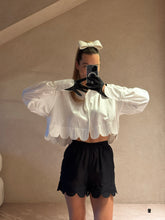 Load image into Gallery viewer, Corfu 2 piece set: cropped blouse and shorts - pearl