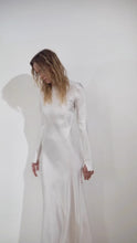 Load and play video in Gallery viewer, Plaza bias cut heavy silk dress - pearl