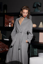 Load image into Gallery viewer, Vivien wool and cashmere maxi coat with silk lining