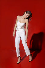 Load image into Gallery viewer, Birkin open back silk top - pearl