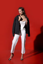 Load image into Gallery viewer, Birkin open back silk top - pearl