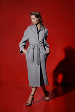 Load image into Gallery viewer, Vivien wool and cashmere maxi coat with silk lining