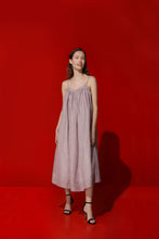 Load image into Gallery viewer, Audrey linen dress with natural pearl straps - ancient rose