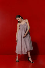 Load image into Gallery viewer, Audrey linen dress with natural pearl straps - ancient rose
