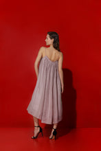 Load image into Gallery viewer, Audrey linen dress with natural pearl straps - ancient rose