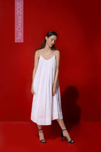 Load image into Gallery viewer, Audrey linen dress with natural pearl straps