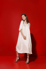 Load image into Gallery viewer, Aphrodite draped silk dress - pearl