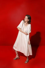 Load image into Gallery viewer, Aphrodite draped silk dress - pearl