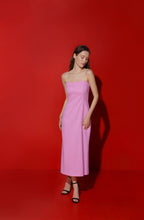 Load image into Gallery viewer, Catherine wool crepe dress with natural pearl straps - blush