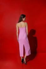 Load image into Gallery viewer, Catherine wool crepe dress with natural pearl straps - blush