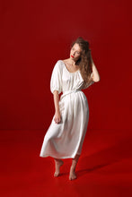 Load image into Gallery viewer, Aphrodite draped silk dress - pearl