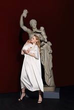 Load image into Gallery viewer, Aphrodite draped silk dress - pearl