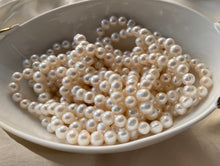 Load image into Gallery viewer, Catherine wool crepe dress with natural pearl straps - blush