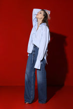 Load image into Gallery viewer, Corsica oversized cotton blouse-coal