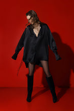Load image into Gallery viewer, Corsica oversized silk blouse-dress - mini-pearl