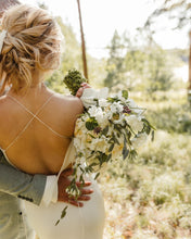 Load image into Gallery viewer, Zhanett heavy silk open back maxi gown