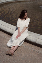 Load image into Gallery viewer, Aphrodite draped silk dress - pearl