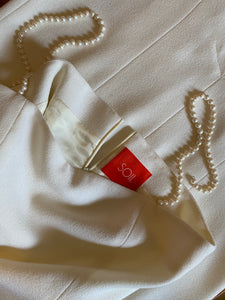Tiffany premium quality wool crepe dress - pearl