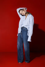 Load image into Gallery viewer, Corsica oversized cotton blouse-coal