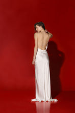 Load image into Gallery viewer, Zhanett heavy silk open back maxi gown