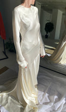 Load image into Gallery viewer, Jagger maxi open back silk dress - ivory