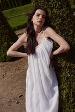 Load image into Gallery viewer, Audrey linen dress with natural pearl straps