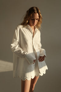 Corfu long blouse - pearl