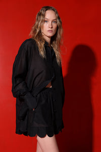 Corfu long blouse - black