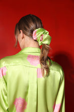 Load image into Gallery viewer, Oversized silk scrunchy - lime
