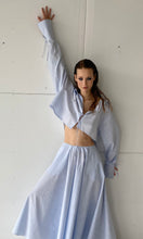 Load image into Gallery viewer, Corsica crop cotton blouse-coal
