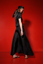 Load image into Gallery viewer, Silk organza wrap maxi skirt - black
