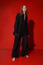 Load image into Gallery viewer, Corfu blouse and trousers set - black
