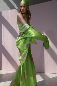 Blossom lime maxi dress
