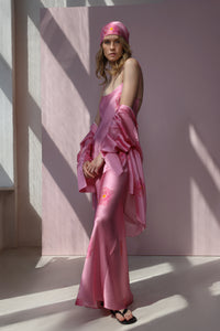 Blossom silk scarf - pink
