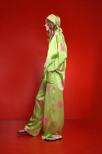 Load image into Gallery viewer, Blossom silk wide leg trousers - lime
