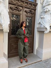 Load image into Gallery viewer, Cargo blouse and balloon trousers set - chocolate
