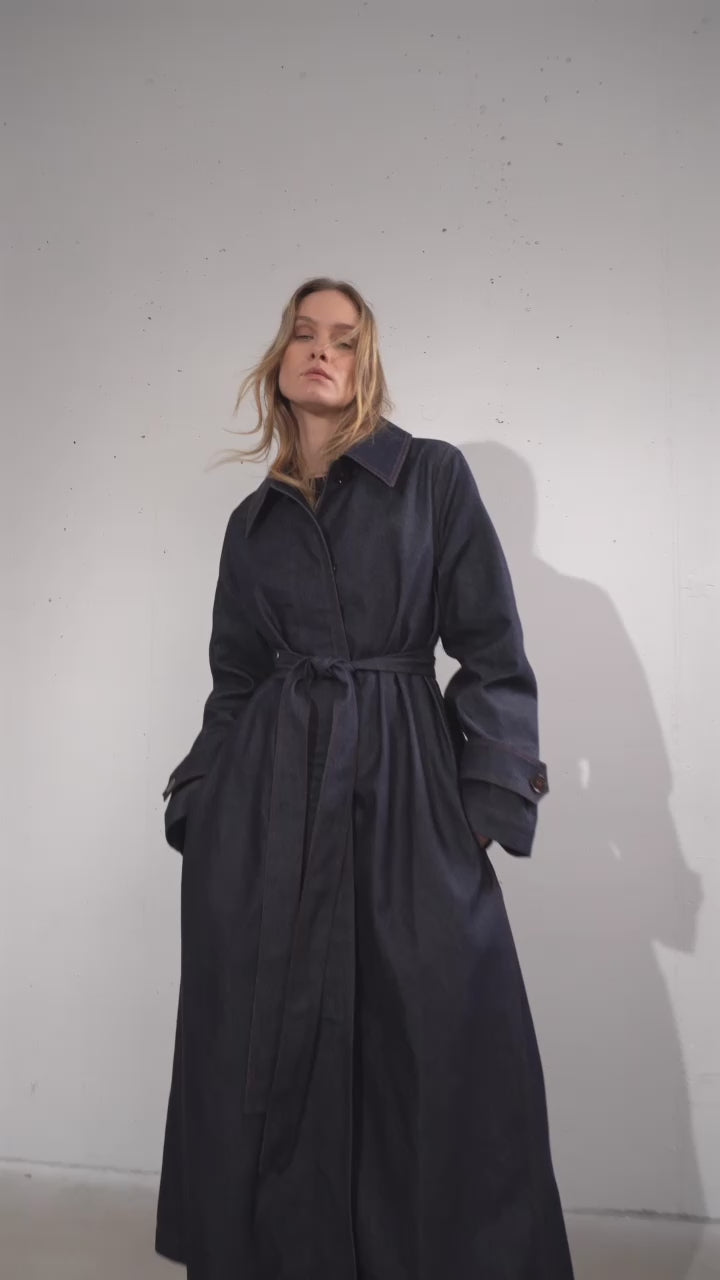 Sold out denim trench coat is back