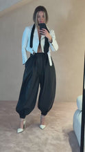 Load and play video in Gallery viewer, Balloon eco leather trousers - black
