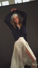 Load and play video in Gallery viewer, Double layer silk skirt - pearl
