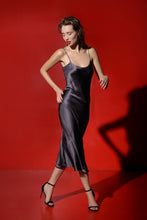 Load image into Gallery viewer, Birkin bias-cut silk dress - pearl
