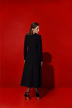 Load image into Gallery viewer, Tiffany premium quality wool crepe has dress - black
