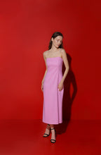 Load image into Gallery viewer, Catherine wool crepe dress with natural pearl straps - blush
