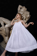 Load image into Gallery viewer, Audrey linen dress with natural pearl straps
